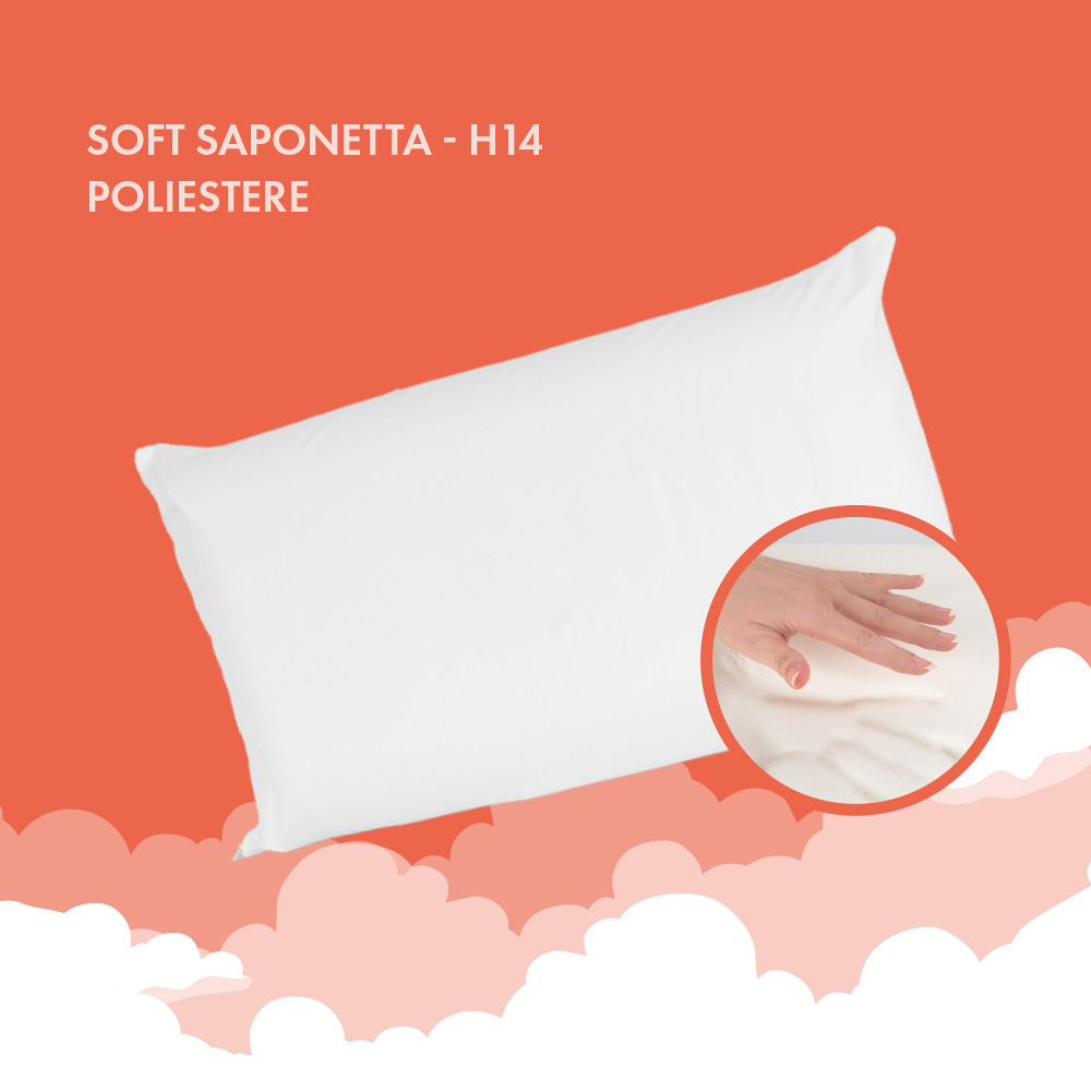Guanciale memory soft saponetta H14 – Microfibra
