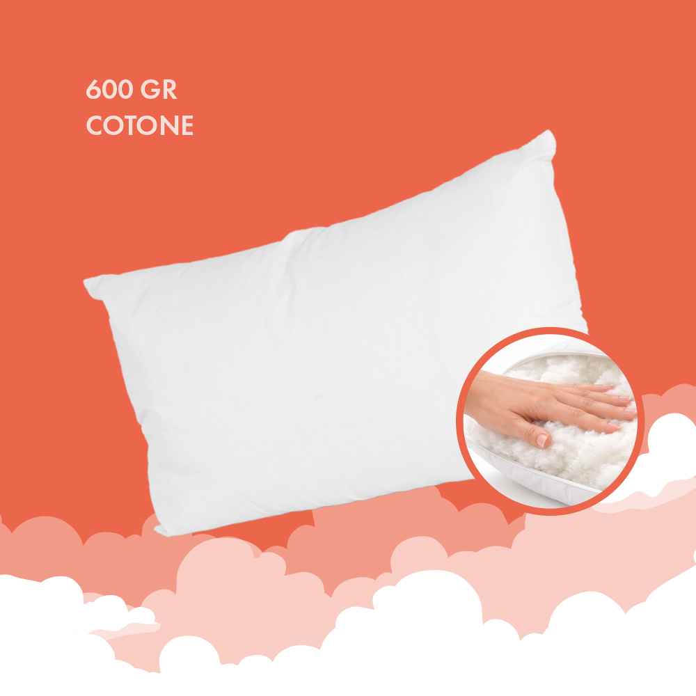 Guanciale ovatta Airball 600 gr – Cotone