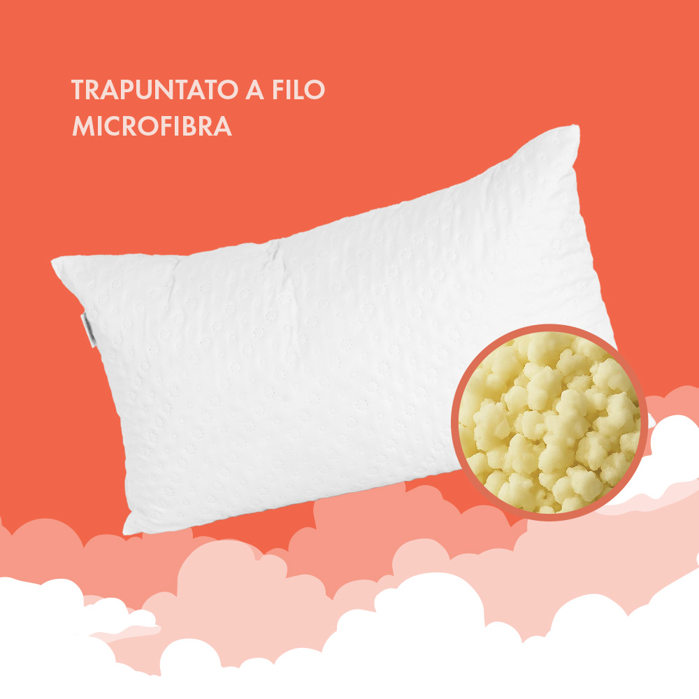 Guanciale pura fibra di memory trapuntato a filo – Microfibra