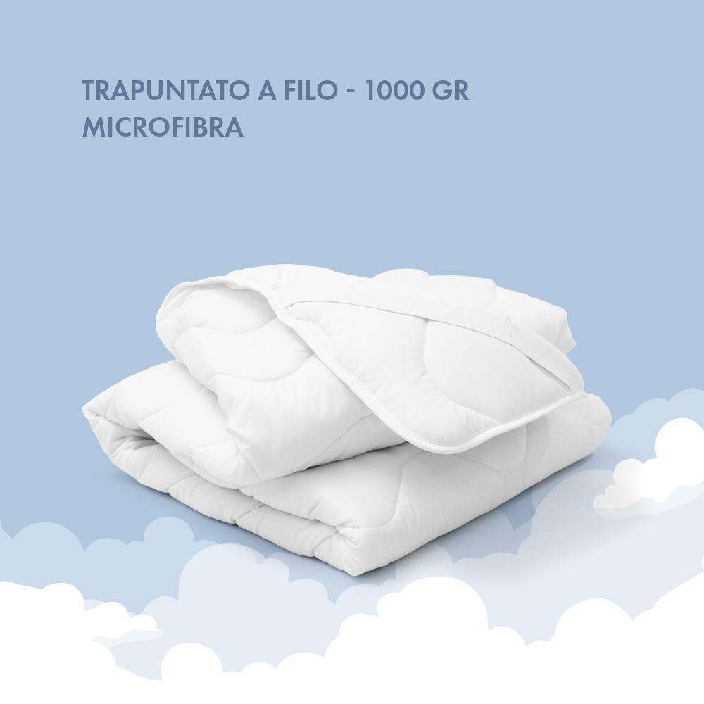 TOPPER OVATTA 1000 GR TRAPUNTATO A FILO – MICROFIBRA