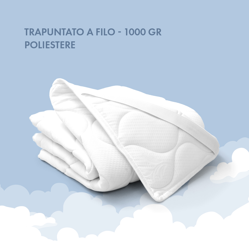 TOPPER OVATTA 1000 GR TRAPUNTATO A FILO – POLIESTERE