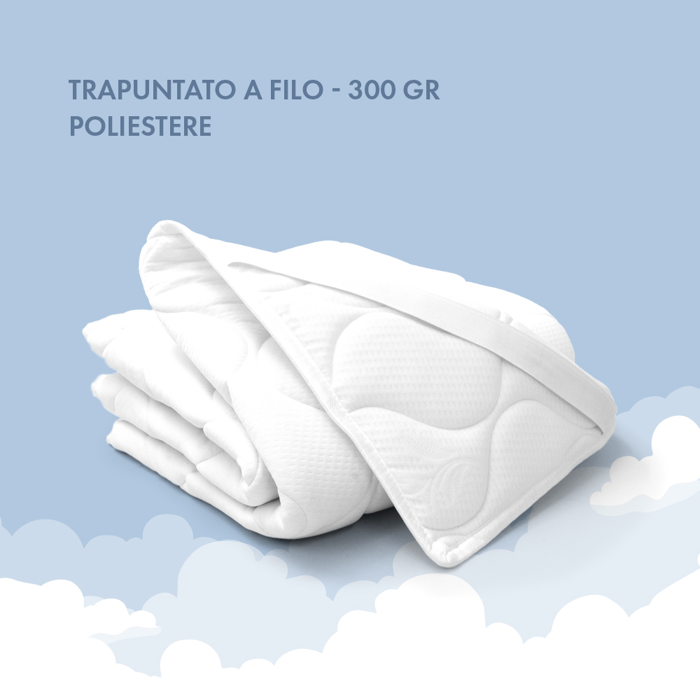 TOPPER OVATTA 300 GR TRAPUNTATO A FILO – POLIESTERE