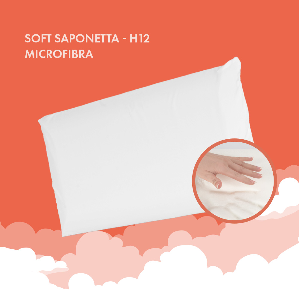 Guanciale memory soft saponetta H12 – Microfibra